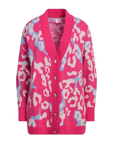 SUN 68 Cardigan Fuchsia 53% Merino Wool, 30% Polyamide, 17% Alpaca wool