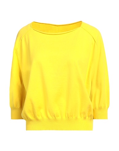 LIVIANA CONTI Sweater Yellow 100% Cotton, Viscose, Polyamide
