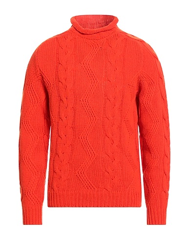 BLAUER. Polo neck Orange 80% Wool, 20% Polyamide