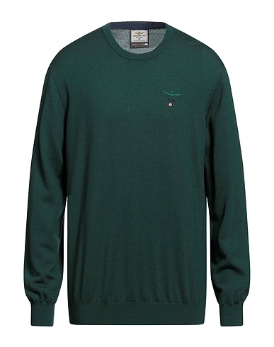 AERONAUTICA MILITARE Pullover Verde scuro 100% Lana