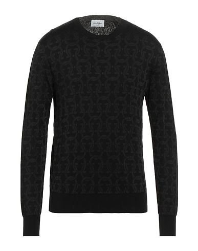 FERRAGAMO Sweater Black 58% Cotton, 42% Silk