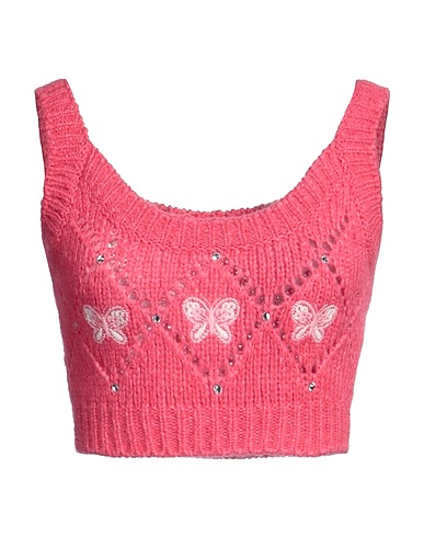 ALESSANDRA RICH Top Fuchsia 68% Alpaca wool, 22% Polyamide, 10% Wool, Glass