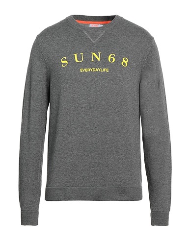SUN 68 Jumper Grey 50% Merino Wool, 50% Cotton