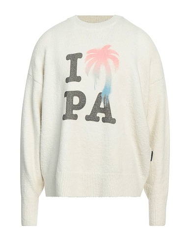 PALM ANGELS Sweater Off white 80% Cotton, 16% Polyamide, 4% Elastane, Polyester
