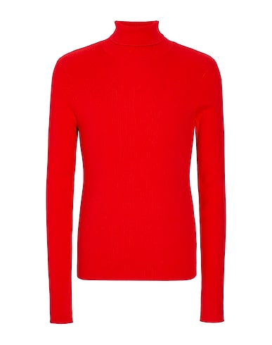 8 by YOOX Rollkragenpullover ORGANIC COTTON TURTLENECK
 Rot 78% Organische Baumwolle, 14% Recyceltes Polyamid, 4% Elastan, 4% Kaschmir