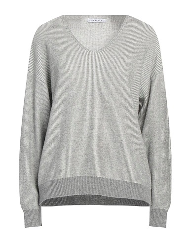 CARACTÈRE Sweater Grey 43% Wool, 28% Viscose, 21% Polyamide, 8% Cashmere