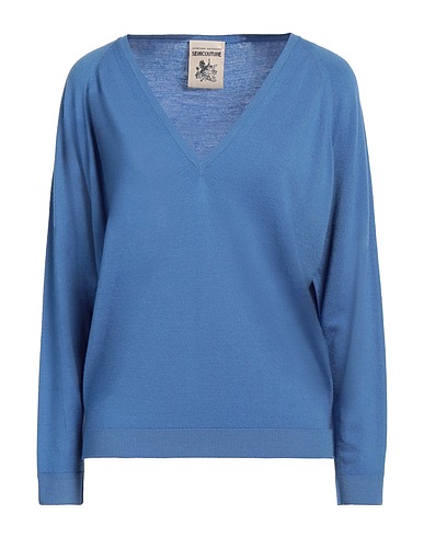 SEMICOUTURE Pullover Avio 100% Lana Vergine, Poliammide, Elastan