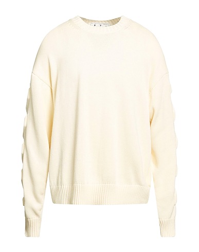 OFF-WHITE™ Sweater Ivory 98% Cotton, 1% Polyamide, 1% Elastane, Polyurethane