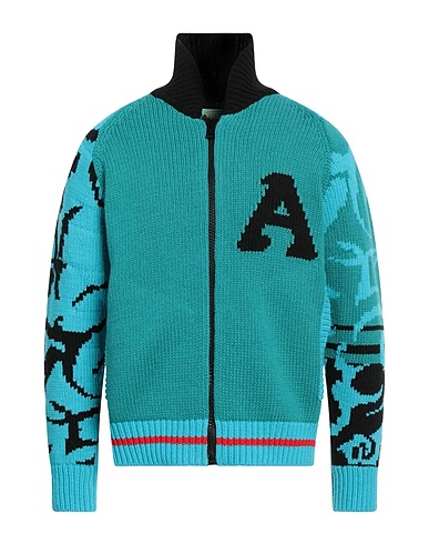 ARIES Cardigan Emerald green 40% Recycled wool, 40% Wool, 20% Recycled polyamide