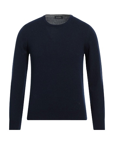 GIANCARLO  Desenzano Jumper Midnight blue 80% Virgin Wool, 10% Viscose, 10% Cashmere