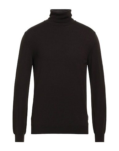 ZANONE Turtleneck Dark brown 95% Virgin Wool, 5% Polyamide
