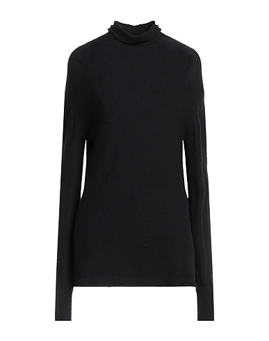 PIANURASTUDIO Polo neck Black 70% Viscose, 20% Elastane, 10% Wool