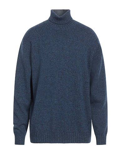 FILIPPO DE LAURENTIIS Rollkragenpullover Blau 90% Super 120s Wolle, 10% Kaschmir