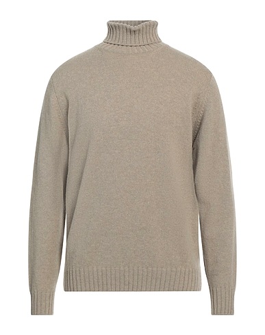 FILIPPO DE LAURENTIIS Polo neck KHAKI 90% Super 120s Wool, 10% Cashmere