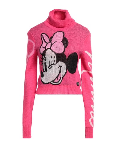 FRACOMINA Polo neck Fuchsia 45% Polyamide, 40% Acrylic, 10% Wool, 5% Mohair wool