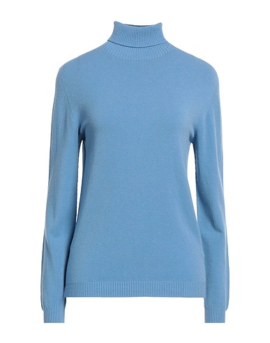 CLUB CROCHET Turtleneck Light blue 50% Viscose, 30% Polyamide, 20% Wool