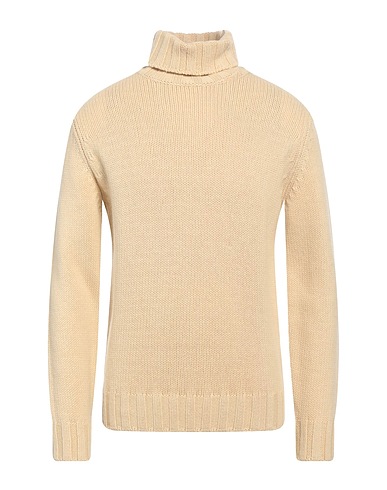 FILIPPO DE LAURENTIIS Polo neck Beige 50% Yak wool, 50% Merino Wool