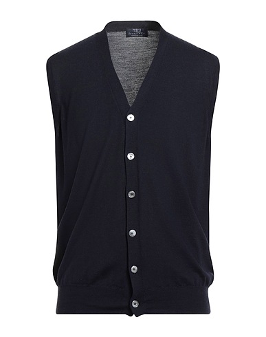 FEDELI Cardigan Midnight blue 100% Virgin Wool
