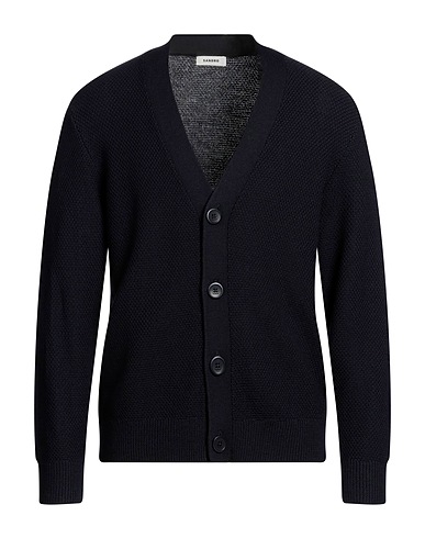 SANDRO Cardigan Midnight blue 69% Wool, 31% Acrylic