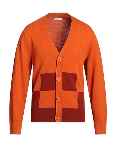 SANDRO Cardigan Rust 92% Wool, 8% Cashmere