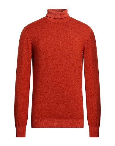 FILIPPO DE LAURENTIIS Polo neck Orange 75% Merino Wool, 15% Silk, 10% Cashmere