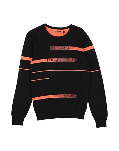 GUESS Jumper Black 62% Viscose, 20% Polyamide, 17% Cotton, 1% Elastane