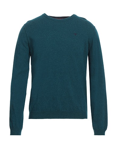 FRED MELLO Pullover Verde petrolio 50% Lana d'agnello, 50% Poliammide