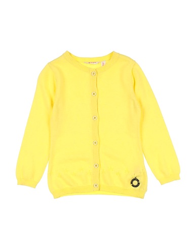 PAMPOLINA Cardigan Yellow 60% Cotton, 20% Polyamide, 20% Viscose