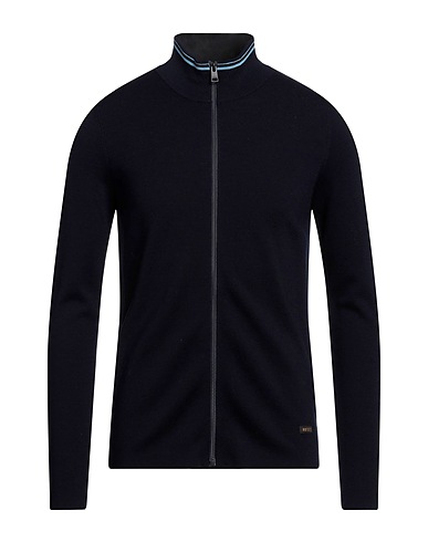 SANDRO Pullover mit Zipper  Nachtblau 100% Wolle