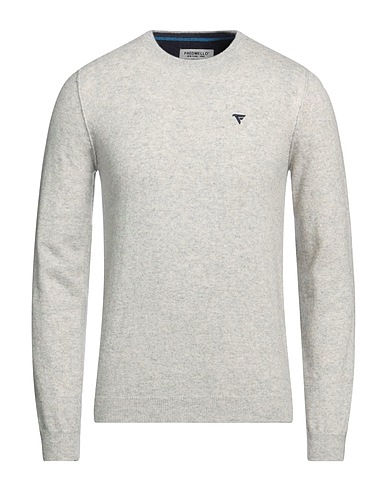 FRED MELLO Sweater Light grey 50% Lambswool, 50% Polyamide