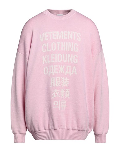 VETEMENTS Sweater Pink 100% Merino Wool