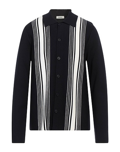 SANDRO Cardigan Midnight blue 70% Wool, 30% Acrylic
