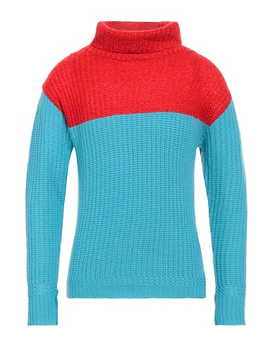 IRISH CRONE Polo neck Azure 60% Wool, 16% Acrylic, 12% Polyamide, 12% Mohair wool