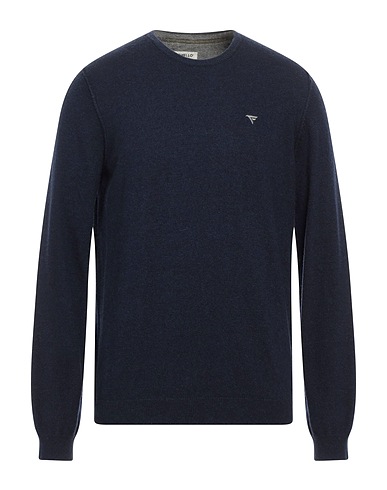 FRED MELLO Pullover Blu notte 50% Lana d'agnello, 50% Poliammide