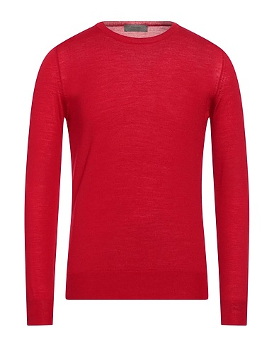FERRANTE Pullover Rosso 100% Lana Merino