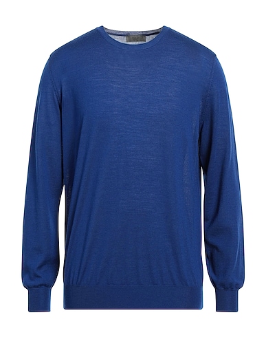 FERRANTE Pullover Blu 100% Lana Merino