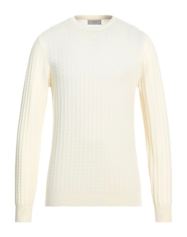 FERRANTE Jumper Ivory 90% Super 120s Wool, 10% Cashmere