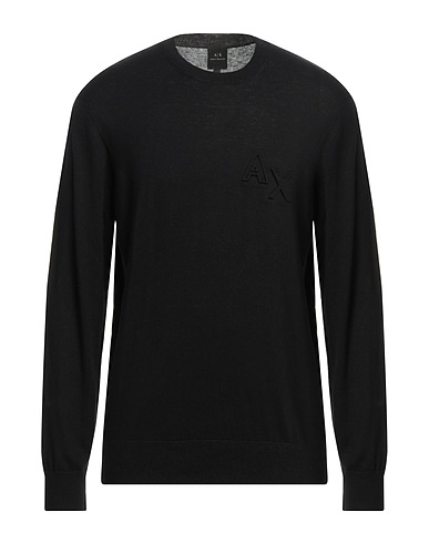 ARMANI EXCHANGE Jumper Black 53% Cotton, 42% Viscose, 5% Silk