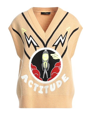 ACTITUDE by TWINSET Pullover Kamel 50% Polyamid, 50% Wolle, Acryl