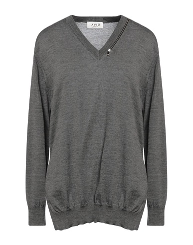 AVIÙ Jumper Grey 70% Virgin Wool, 30% Silk