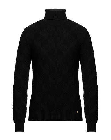 HAVANA & CO. Polo neck Black 75% Acrylic, 10% Viscose, 10% Wool, 5% Alpaca wool