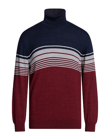 CRISTIANO FISSORE Polo neck Navy blue 70% Virgin Wool, 30% Acrylic