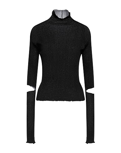 DES_PHEMMES Polo neck Black 70% Viscose, 15% Polyester, 15% Metallic Polyester