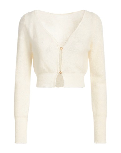 JACQUEMUS Cardigan Off white 50% Mohair wool, 36% Polyamide, 14% Wool