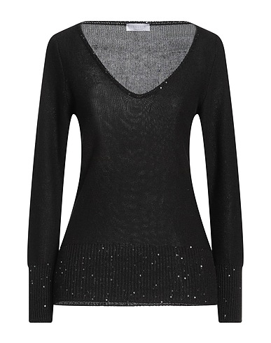 LONGHIN Jumper Black 56% Linen, 44% Cotton