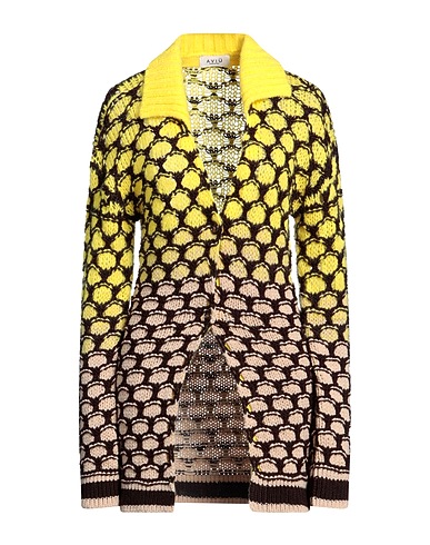 AVIÙ Cardigan Yellow 80% Wool, 8% Acrylic, 6% Polyamide, 6% Mohair wool