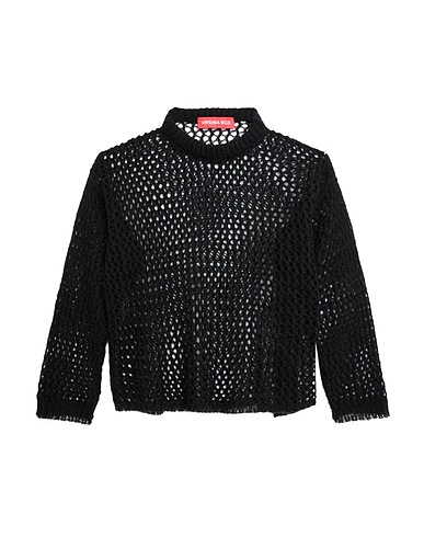 VIRGINIA BIZZI Sweater Black 40% Merino Wool, 30% Viscose, 20% Polyamide, 10% Cashmere, Acrylic