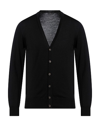 RETOIS Cardigan Black 100% Merino Wool
