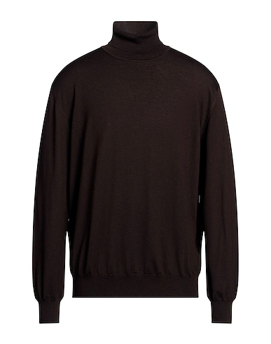 DALMINE Polo neck Dark brown 100% Merino Wool