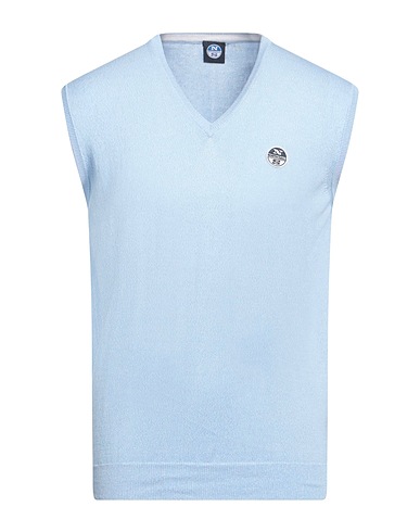 NORTH SAILS Sleeveless sweater Light blue 100% Cotton